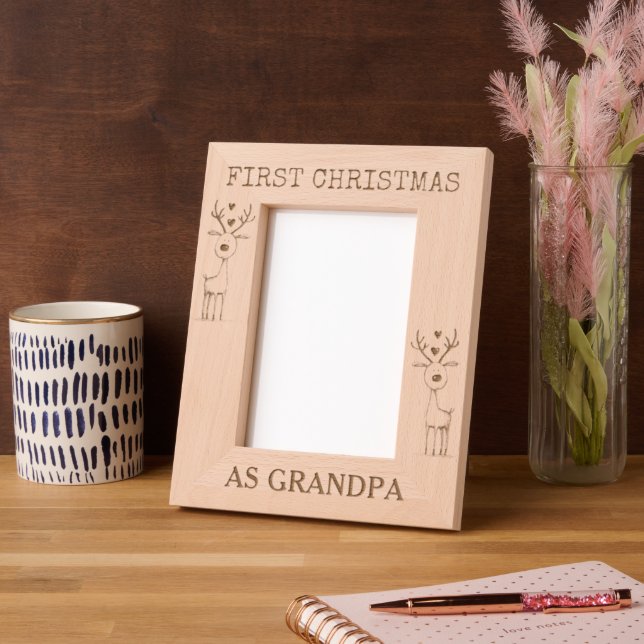 First Christmas, Fully Customizable Etched Frames (Left)