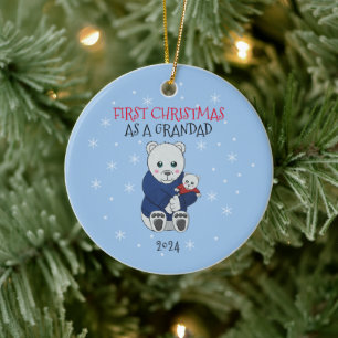 First Christmas Grandad Ceramic Tree Decoration