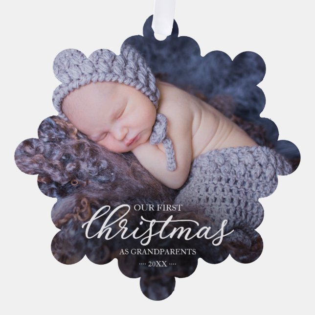 First Christmas Grandparents Ornament (Front)