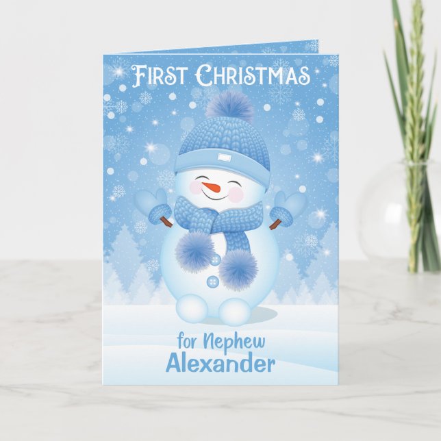 First Christmas | Greeting Card Nephew (Front)