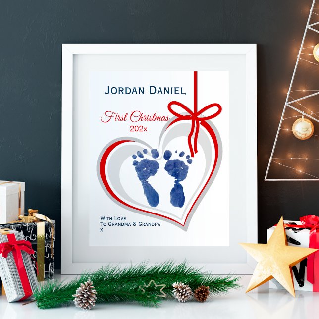 First Christmas Handprint Art Template Poster (Creator Uploaded)