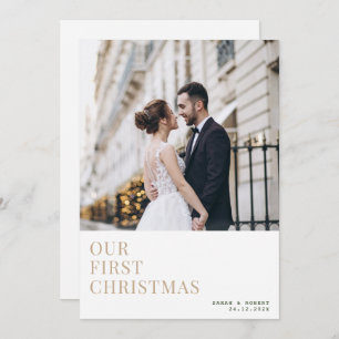 FIRST CHRISTMAS holiday wedding announcement