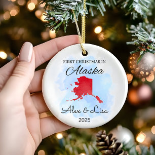 First Christmas in Alaska State Ornament