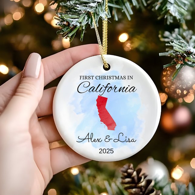 First Christmas in California State Ornament (Creator Uploaded)