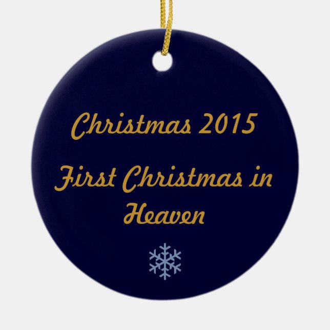First Christmas in Heaven 2015 Ceramic Tree Decoration (Front)