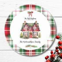 First Christmas In Home Family Farmhouse Chic Red 