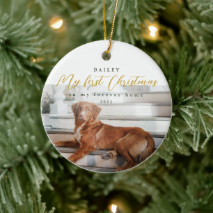 First Christmas in My Forever Home Pet Ceramic Orn Ceramic Tree Decoration