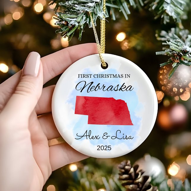 First Christmas in Nebraska State Ornament (Creator Uploaded)