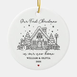 First Christmas In New Home Gift Ceramic Tree Decoration
