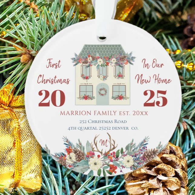 First Christmas in New Home housewarming family Ornament (Creator Uploaded)