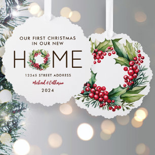 First Christmas in New Home  -  Tree Decoration Card
