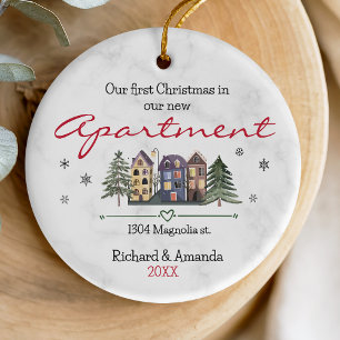 First Christmas in our new apartment cute Ceramic Tree Decoration