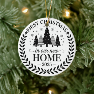 First Christmas in Our New Home 2025 Ceramic Tree Decoration