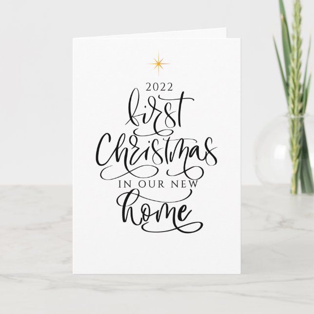 First Christmas In Our New Home Card (Front)
