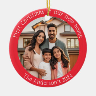 First Christmas in Our New Home. Ceramic Tree Decoration