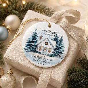FIRST CHRISTMAS IN OUR NEW HOME CERAMIC TREE DECORATION