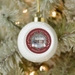 First Christmas in our new Home house photo Ceramic Ball Christmas Ornament<br><div class="desc">The first Christmas in our new Home photo Ceramic Ball Christmas Ornament. 
Add your own photo of your new home,  add your names,  text and year and create a very personal and unique Christmas ornament.</div>