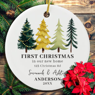 First Christmas in our new home New home owners Ceramic Tree Decoration
