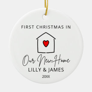 First Christmas in our New Home Owner Family Ceramic Tree Decoration