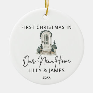 First Christmas in our New Home Owner Family Door Ceramic Tree Decoration