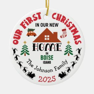 First Christmas In Our New Home Personalized Ceramic Tree Decoration
