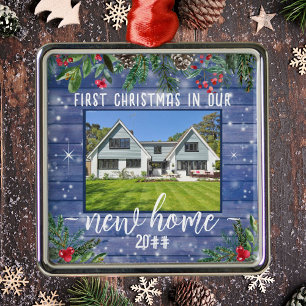 First Christmas In Our New Home Photo Metal O Tree Decoration
