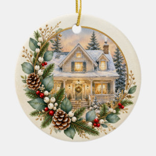 First Christmas in Our New Home Winter Keepsake Ceramic Tree Decoration