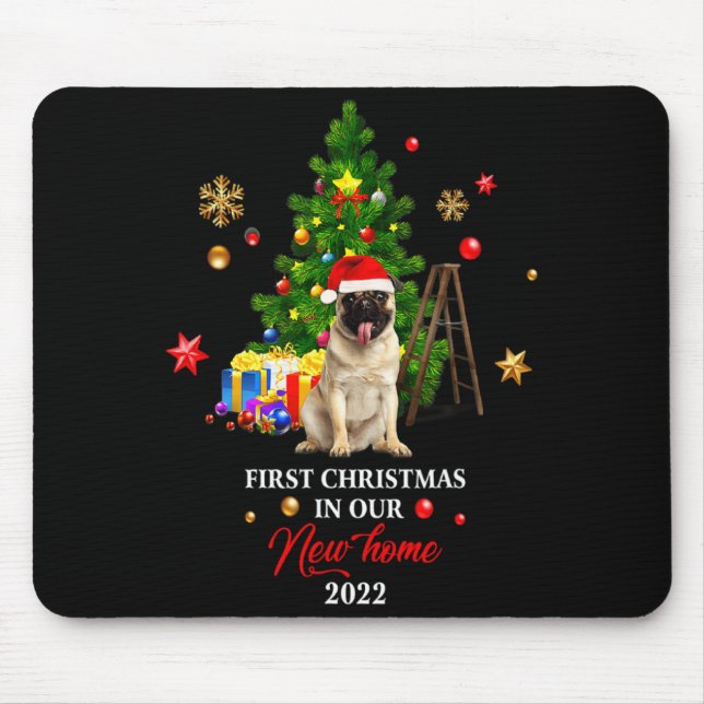 First Christmas In Our New Home Xmas For Bulldog T Mouse Pad (Front)
