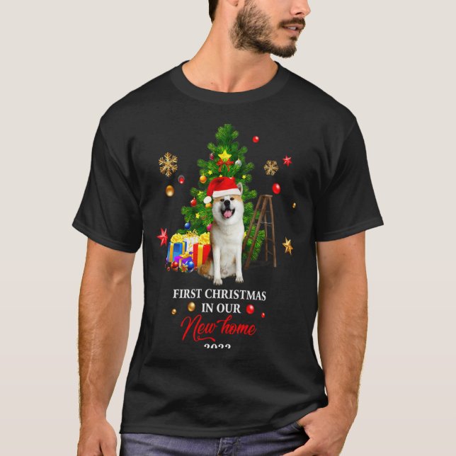 First Christmas In Our New Home Xmas For Shiba T S T-Shirt (Front)