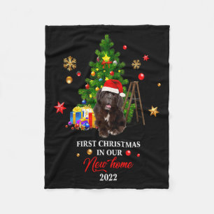 First Christmas In Our New Home Xmas Newfoundland Fleece Blanket