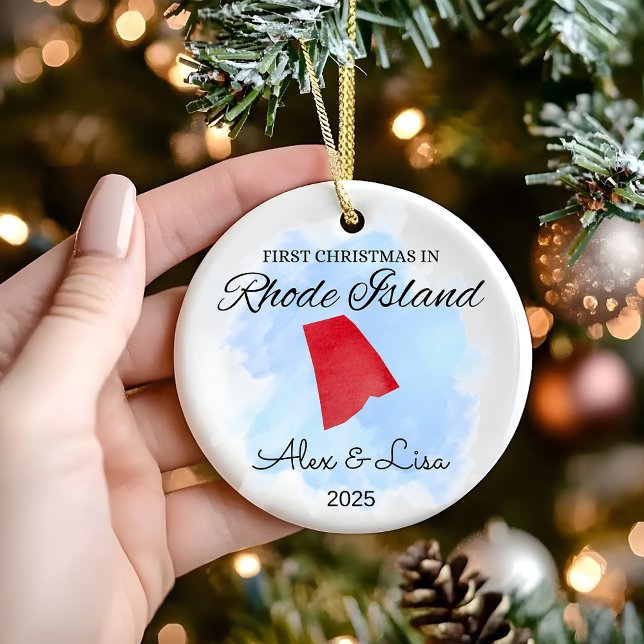 First Christmas in Rhode Island State Ornament (Creator Uploaded)