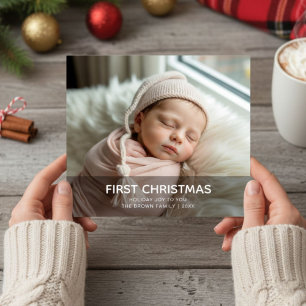 First Christmas Joyful Family Celebration Card
