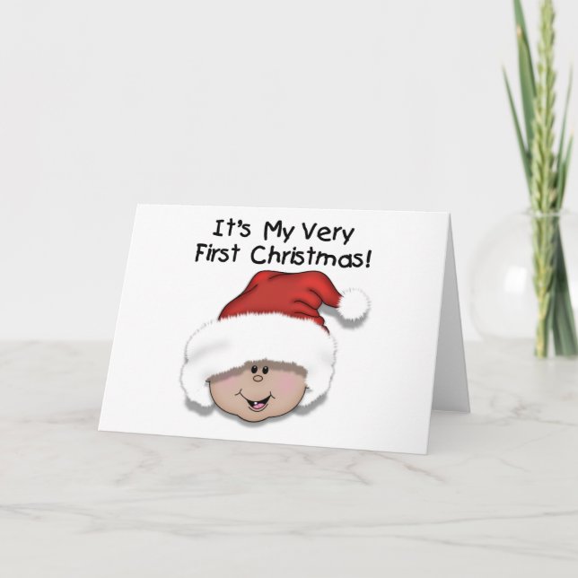 First Christmas Latino Baby Tshirts and Gifts Holiday Card (Front)