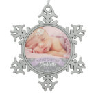 First Christmas Lavender Purple Baby Girl Photo