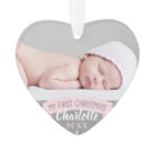 First Christmas Light Pink Baby Girl Photo