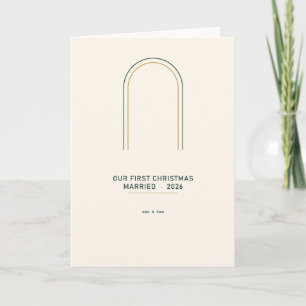 First Christmas Married 2026 Newlywed Photo Card