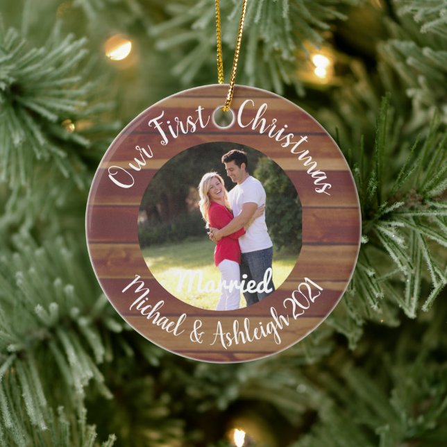 First Christmas Married Ceramic Tree Decoration (Tree)