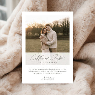 First Christmas Married Little Christmas Newlywed Holiday Card