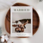 First Christmas Married Modern Christmas Photo Holiday Card<br><div class="desc">First Christmas Married Modern Christmas Photo Holiday Card</div>