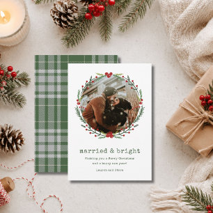 First Christmas Married Photo Holiday Card