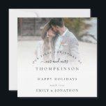 First Christmas Married Photo Names Holiday Card<br><div class="desc">First Christmas Married Photo Names Holiday Card. Celebrate the special time of your first married Christmas! Easy to personalise the text and replace the sample photo with your own.</div>