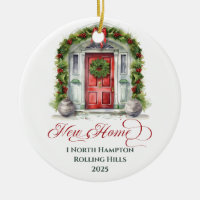 First Christmas Monogrammed New Home  Metal Orname
