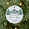 First Christmas Mr and Mrs Mountains Trees Wedding