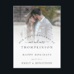 First Christmas Mr and Mrs Photo Names Holiday Postcard<br><div class="desc">First Christmas Mr and Mrs Photo Names. A convenient postcard to send your Christmas greetings. Celebrate the special time of your first married Christmas! Easy to personalise the text and replace the sample photo with your own.</div>