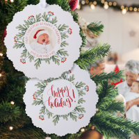 First Christmas Nanny Granddad Photo Berries