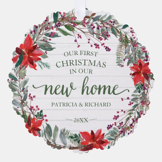 First Christmas New Home Wreath Card (Front)