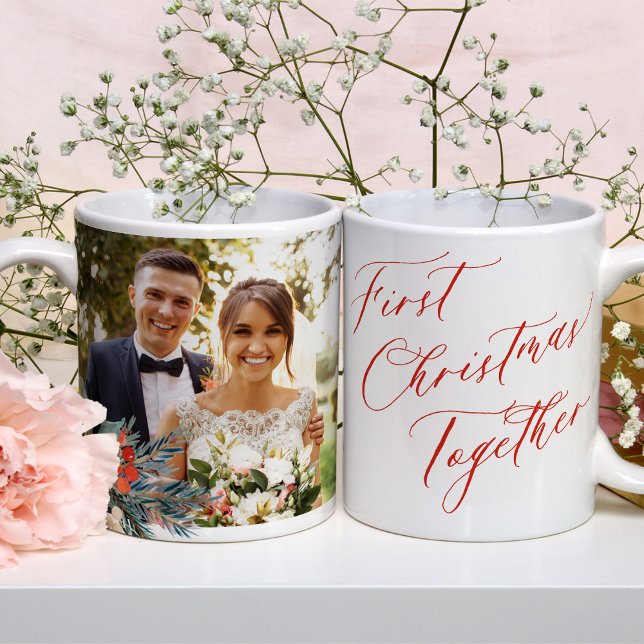 First Christmas newlyweds wedding photo names Coffee Mug (Creator Uploaded)