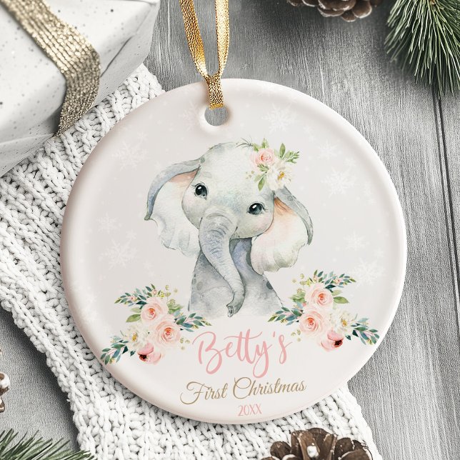 First Christmas Ornament Safari animals (baby’s first christmas ornament, personalized christmas ornament, custom baby ornament, newborn holi)