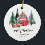 First Christmas Personalised Ornament New Home Gif<br><div class="desc">First Home Personalised Ornament New Home Gift

Celebrate your first Christmas in you new home  with a beautiful and meaningful keepsake! This personalised ornament is designed to capture the joy and love of this special milestone.</div>