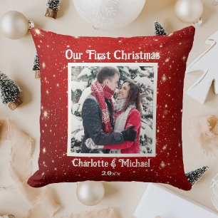 First Christmas Photo, Add Names Cushion